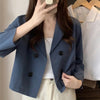 Blazers Women Office Lady Elegant Retro Students Spring Mujer Design Топ Женский All-match Chic Temperament Korean Sheer