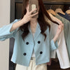 Blazers Women Office Lady Elegant Retro Students Spring Mujer Design Топ Женский All-match Chic Temperament Korean Sheer