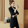 Blazers Women Office Lady Long-style Pocket Elegant Button Oversized Spring Black Slim Spring Plus Size 4XL Notched Chic
