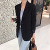 Blazers Women Office Lady Spring Oversized Clothes Single Breasted Loose Temperament All-match Ulzzang 2022 Outwear College New