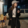Blazers Women Outwear Loose Daily Soft Warm Double-breasted BF Solid Button Casual Korean Simple Thin High-quality Retro