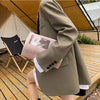 Blazers Women Outwear Solid Harajuku All-match Woman Loose Popular Office Ladies Ins Korean Single Breasted