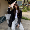 Blazers Women Outwear Solid Harajuku All-match Woman Loose Popular Office Ladies Ins Korean Single Breasted