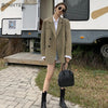 Blazers Women Outwear Solid Harajuku All-match Woman Loose Popular Office Ladies Ins Korean Single Breasted