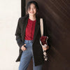 Blazers Women Pink Notched Young Style Shoulder-pads Streerwear Korean Style Ulzzang Modern Double Breasted Chic Mujer