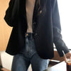 Blazers Women Preppy Style Solid Slim Thin Spring Stylish Female Simple Notched Long Sleeve Outerwear British Students Popular