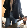 Blazers Women Preppy Style Solid Slim Thin Spring Stylish Female Simple Notched Long Sleeve Outerwear British Students Popular