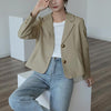 Blazers Women Pure Temperament Spring Stylish High Street Mujer Clothes Causal Outwear All-match Basic Elegant Simple