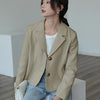 Blazers Women Pure Temperament Spring Stylish High Street Mujer Clothes Causal Outwear All-match Basic Elegant Simple