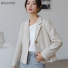 Blazers Women Pure Temperament Spring Stylish High Street Mujer Clothes Causal Outwear All-match Basic Elegant Simple