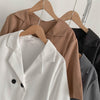 Blazers Women Short Sleeve Chic Comfortable Elegant Solid Baggy Summer Mujer Ropa Daily Prevalent Outwear Office-look Trendy