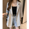 Blazers Women Simple Casual All-match Thin Summer Plaid Loose Basic Elegant Пальто Женское Female Pockets Korean Retro