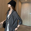 Blazers Women Simple Casual All-match Thin Summer Plaid Loose Basic Elegant Пальто Женское Female Pockets Korean Retro