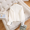 Blazers Women Simple Pure Notched All-match Leisure Basic Tender Office Lady Elegant Cropped Clothing Autumn Stylish Cozy Ins