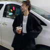 Blazers Women Single Breasted Loose Spring Long Sleeve Unisex Thin Casual Korean Style Couples All-match Mujer Outerwear Popular