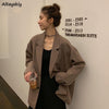 Blazers Women Single Breasted Loose Spring Long Sleeve Unisex Thin Casual Korean Style Couples All-match Mujer Outerwear Popular