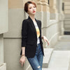Blazers Women Single Button Slim Fit Coat Long Sleeve Office Lady Outerwear Jacket Pockets Female Chic Coats 2023 Spring Fall