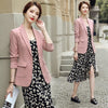 Blazers Women Single Button Slim Fit Coat Long Sleeve Office Lady Outerwear Jacket Pockets Female Chic Coats 2022 Spring Fall