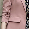 Blazers Women Single Button Slim Fit Coat Long Sleeve Office Lady Outerwear Jacket Pockets Female Chic Coats 2022 Spring Fall