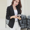 Blazers Women Slim Elegant Solid Simple Office Ladies Korean Style Long Sleeve Single Button Daily Womens Casual Work