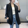 Blazers Women Solid Chiffon Thin Summer All-match Korean Loose Sun-proof Casual Soft Outwear Simple Split Streetwear