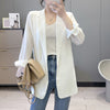 Blazers Women Solid Chiffon Thin Summer All-match Korean Loose Sun-proof Casual Soft Outwear Simple Split Streetwear