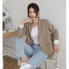Blazers Women Solid Leisure Spring All-match Double Breasted Clothing Design Female Stylish Notched Daily Office Lady Tender Ins