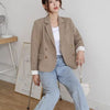 Blazers Women Solid Leisure Spring All-match Double Breasted Clothing Design Female Stylish Notched Daily Office Lady Tender Ins
