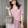 Blazers Women Solid Office Lady Simple Elegant Gentle V-neck All-match Leisure Pockets Female Outwear Cozy Ins Design Bf Cropped