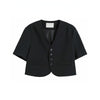 Blazers Women Solid Office Lady Simple Elegant Gentle V-neck All-match Leisure Pockets Female Outwear Cozy Ins Design Bf Cropped