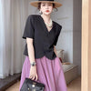 Blazers Women Solid Office Lady Simple Elegant Gentle V-neck All-match Leisure Pockets Female Outwear Cozy Ins Design Bf Cropped