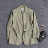Blazers Women Solid Outwear Office Ladies All-match Casual Autumn Korean Style Elegant Loose Mujer Simple Popular