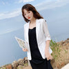 Blazers Women Solid Slim Thin Plus Size M-5XL Korean Style Office Lady Elegant Blazer Shrug Breathable Notched Trendy Casual