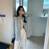 Blazers Women Solid Spring Cool Trendy Elegant Design Gentle Casual Cozy All-match Korean Style College Young Ladies