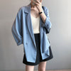 Blazers Women Solid Thin Summer Sun-proof Casual Loose Cool Chic Retro Harajuku Streetwear All-match Daily Female Gentle Youth