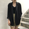 Blazers Women Solid Thin Summer Sun-proof Casual Loose Cool Chic Retro Harajuku Streetwear All-match Daily Female Gentle Youth
