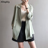 Blazers Women Solid Thin Summer Sun-proof Casual Loose Cool Chic Retro Harajuku Streetwear All-match Daily Female Gentle Youth