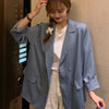 Blazers Women Spring 5 Colors Simple Solid Office Lady Formal Leisure Clothing Female Elegant Pockets Double-breasted Ulzzang
