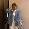 Blazers Women Spring 5 Colors Simple Solid Office Lady Formal Leisure Clothing Female Elegant Pockets Double-breasted Ulzzang