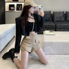 Blazers Women Spring Daily Elegant Streetwear Vintage Female Cool Simple Solid Korean Style Leisure Soft Fit All-match Chic