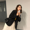 Blazers Women Spring Fall Casual Loose Retro Single Breasted Trendy Chic Korean Style Streetwear Elegant Outwear All-match Suits