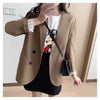 Blazers Women Spring Fall Casual Loose Retro Single Breasted Trendy Chic Korean Style Streetwear Elegant Outwear All-match Suits