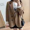 Blazers Women Spring Fall Casual Loose Retro Single Breasted Trendy Chic Korean Style Streetwear Elegant Outwear All-match Suits