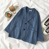 Blazers Women Spring Harajuku Preppy Style Loose Thin Long Sleeve Outwear All-match Unisex Soft Elegant Casual Office Lady Chic