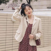 Blazers Women Spring Korean Preppy Style Loose Casual Solid All-match Students Trendy Long Sleeve Single Breasted Outerwear Chic