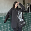 Blazers Women Spring Design Ins Korean Style Y2K Dark Graffiti Loose Black Street BF Youth Casual Daily Stylish Chic