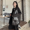 Blazers Women Spring Design Ins Korean Style Y2K Dark Graffiti Loose Black Street BF Youth Casual Daily Stylish Chic