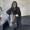 Blazers Women Spring Design Ins Korean Style Y2K Dark Graffiti Loose Black Street BF Youth Casual Daily Stylish Chic