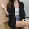Blazers Women Spring Office Ladies Simple Solid Button Single Breasted Notched  Loose Leisure Cozy Popular