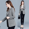Blazers Women Spring Plaid Korean Style Single-breasted Office Ladies Loose XL-5XL Casual Elegant Womens Outwear Chic